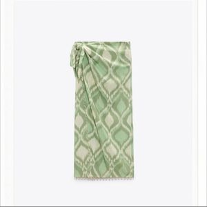 Zara beaded pareo midi skirt